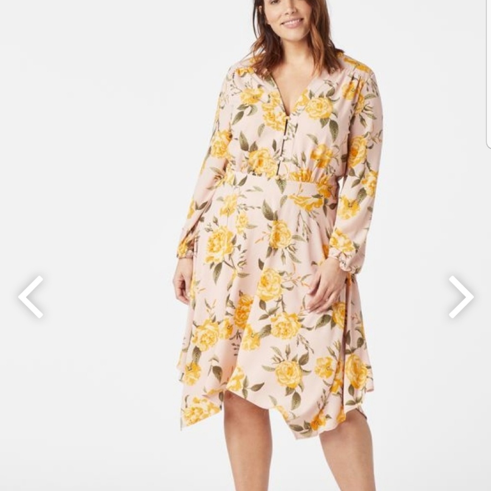 Handkerchief hem dress by just fab size 2xl